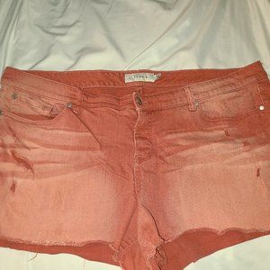 Torrid coral shortie shorts
